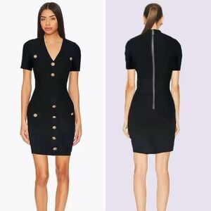 Sexy/Elegant black dress with good Button-Detail Dress